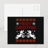 Snel kerstcadeautje voor motorrijwiel briefkaart (Voorkant / Achterkant)