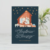 Snel kerstcadeautjes Foto Religieus hotel Feestdagenkaart (Staand voorkant)