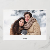 Snel kerstfeest 2 PHOTO Greeting Gold Folie Feestdagenkaart (Achterkant)