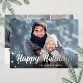 Snel kerstfeest 4 PHOTO Greeting Silver Folie Feestdagenkaart