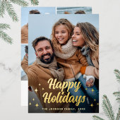 Snel kerstfeest 5-fotografie goud folie feestdagenkaart