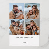 Snel kerstfeest 5-fotografie goud folie feestdagenkaart (Achterkant)