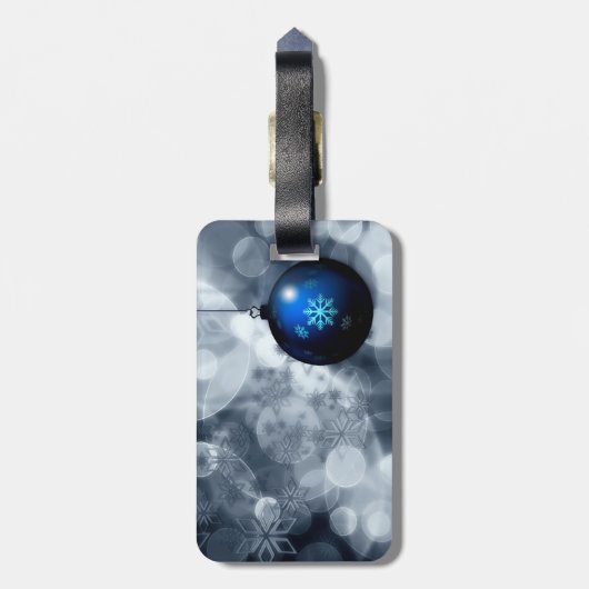 Snel kerstfeest bagagelabel (Achterkant verticaal)