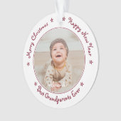 Snel kerstfeest Beste grootouders ooit Foto Ornament (voorkant)