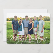 Snel kerstfeest Eenvoudige elegant Script-serie Fo Feestdagenkaart (Voorkant)