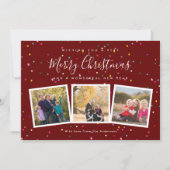 Snel kerstfeest Elegant Typografie Feestdagenkaart (Voorkant)