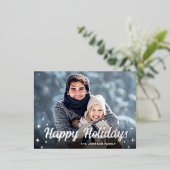 Snel kerstfeest- en frituurtje folie feestdagen briefkaart (Staand Voorkant)