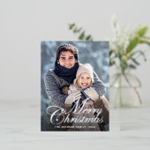 Snel kerstfeest- en frituurtje folie feestdagen briefkaart (Staand Voorkant)