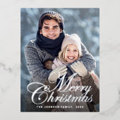 Snel kerstfeest- en frituurtje folie feestdagen briefkaart (Voorkant)