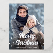 Snel kerstfeest- en frituurtje folie feestdagen briefkaart (Voorkant)