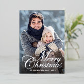 Snel kerstfeest- en frituurtje folie feestdagenkaart (Staand Voorkant)