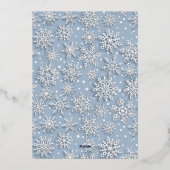 Snel kerstfeest- en frituurtje folie feestdagenkaart (Achterkant)