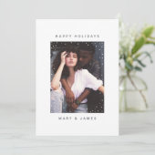 Snel kerstfeest en kerstfeestdag kaart (Staand voorkant)