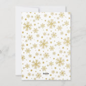 Snel kerstfeest Gold legant fotoscript Feestdagenkaart (Achterkant)