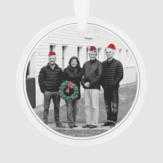 Snel kerstfeest Holly Barn Deuren Foto Ornament (achterkant)