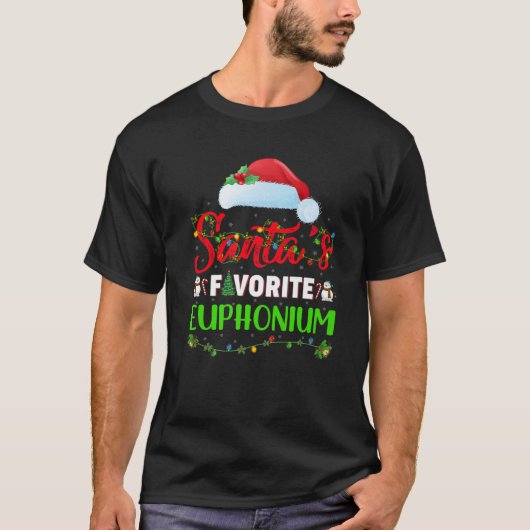 Snel kerstfeest met favoriete euphonium t-shirt (Voorkant)
