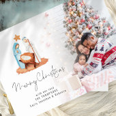 Snel kerstfeest met foto-nativiteitsscène