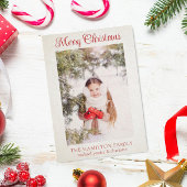 Snel kerstfeest met fotofeestdag bedankkaart