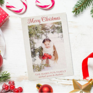 Snel kerstfeest met fotofeestdag bedankkaart