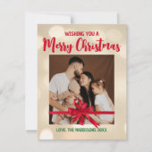 Snel kerstfeest met fotofeestdag feestdagenkaart (Voorkant)