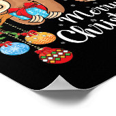 Snel kerstfeest met prettige feestdagen poster (Hoek)