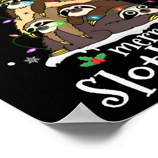 Snel kerstfeest met prettige feestdagen poster (Hoek)