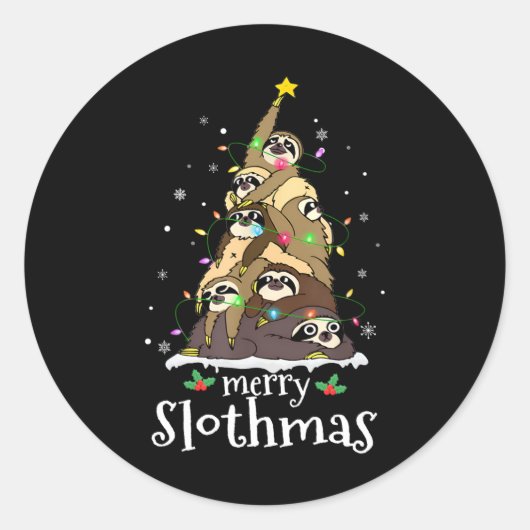Snel kerstfeest met prettige feestdagen ronde sticker (Voorkant)