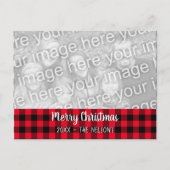 Snel kerstfeest met rode buffels foto briefkaart (Voorkant)