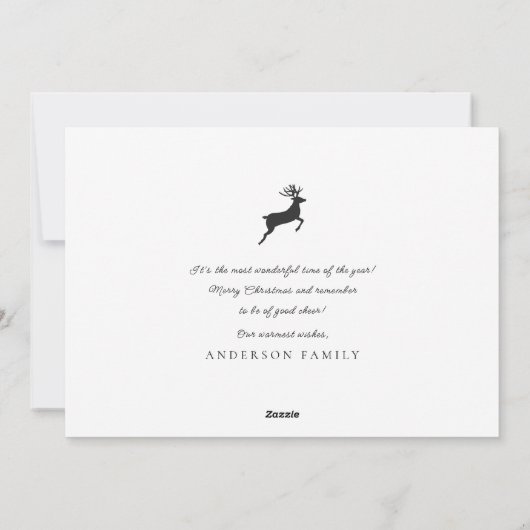 Snel kerstfeest Modern Pset Pattern Foto Feestdagenkaart (Achterkant)