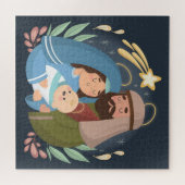 Snel kerstfeest Nativiteit Jigzaag Puzzle Legpuzzel (Horizontaal)