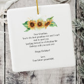 Snel kerstfeest oma Sunflower Ultrasound foto Keramisch Ornament