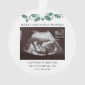 Snel kerstfeest oma Zwangerschap Ultrasound Foto Ornament (voorkant)