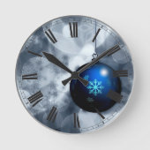 Snel kerstfeest ronde klok (Voorkant)