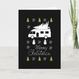 Snel kerstfeestelijke Camper Motorhome Gift Kaart