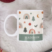 Snel kerstfeestelijke regenbogen Vakantie Naam Mok