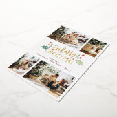 Snel kerstfeestvieren Foto Collage Folie Feestdagenkaart (Gedraaid)