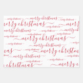 Snel kersthandgeschreven kalligrafie inpakpapier vel (Voorkant 2)