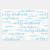 Snel kersthandgeschreven kalligrafie inpakpapier vel (Voorkant)