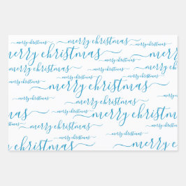 Snel kersthandgeschreven kalligrafie inpakpapier vel