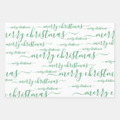 Snel kersthandgeschreven kalligrafie inpakpapier vel (Voorkant 3)