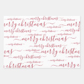Snel kersthandgeschreven kalligrafie inpakpapier vel (Voorkant 2)
