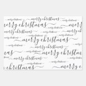 Snel kersthandgeschreven kalligrafie inpakpapier vel (Voorkant)