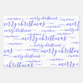 Snel kersthandgeschreven kalligrafie inpakpapier vel (Voorkant)