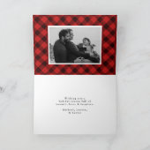 Snel kersthandschrift 2 Foto Feestdagen Kaart (Binnen)