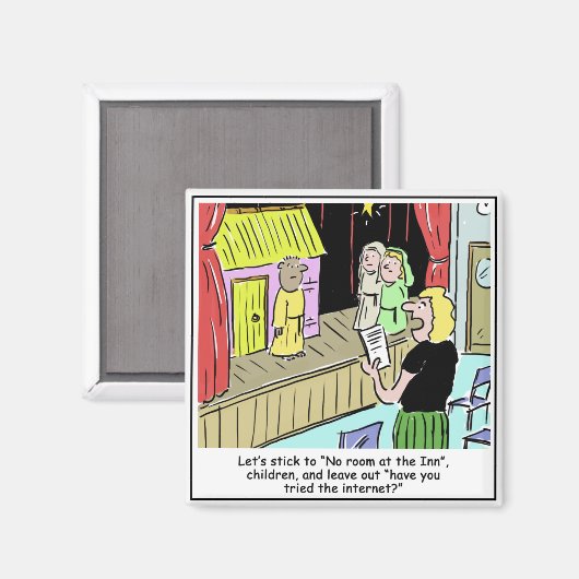 Snel kerstkinderen en vaderschapsspelen op school magneet (Voorkant / Achterkant)