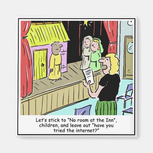 Snel kerstkinderen en vaderschapsspelen op school magneet (Voorkant)