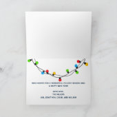 Snel kerstlicht Foto Modern Cute Navy Blue Feestdagen Kaart (Binnen)