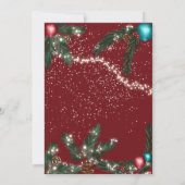 Snel kerstlicht pijnbomen sneeuw rood kaart (Achterkant)