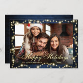 Snel kerstlicht Rustige FOTO-groet Feestdagenkaart (Voorkant / Achterkant)