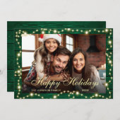 Snel kerstlicht Rustige FOTO-groet Feestdagenkaart (Voorkant / Achterkant)